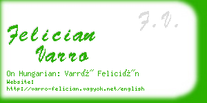 felician varro business card